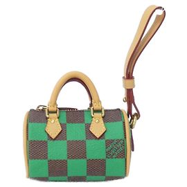 Charm de Acessório Mini Speedy Damier Pop da Louis Vuitton Marrom Verde Verde claro