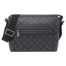 Louis Vuitton Monogram Eclipse Odyssey Messenger PM Shoulder Bag Black