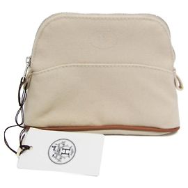 Pochette Mini Mini in Cotone per Donne Hermès Bolide in Beige Chiaro Beige