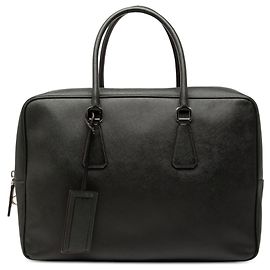 Sac d'affaires Prada en Saffiano noir Noir