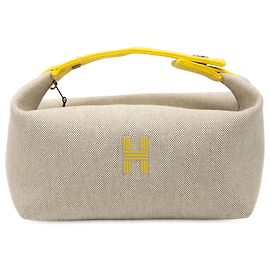 Hermès Gray Small H Plume Bride A Brac Case Brown Grey