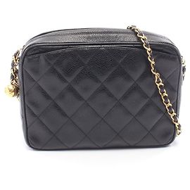 Borsa a Spalla Matelassé Coco Ball di CHANEL Nero