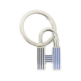 Hermès Hermes Cadena Quiz Rainbow Key Ring Black Silvery Blue