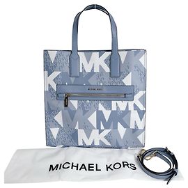 Michael Kors Kenley Leather Shoulder Bag in Blue Blue