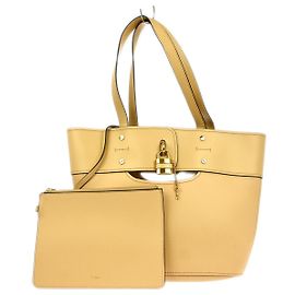 Chloé Aby Tote in pelle media Beige