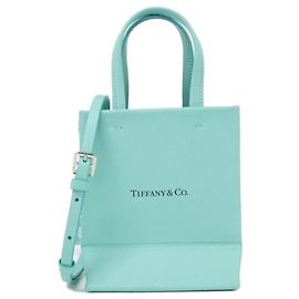 Tiffany & Co Tiffany Leather Handbag Blue