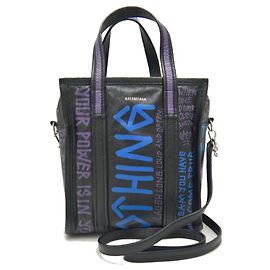 Sac à main Balenciaga Bazaar Shopper XS Noir Bleu