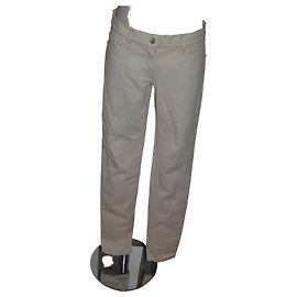 Vaqueros de algodón beige Dolce & Gabbana talla 42 Beige
