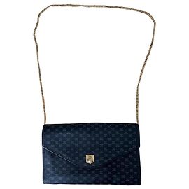 Céline Celine Triomphe Wallet with Chain Dark blue