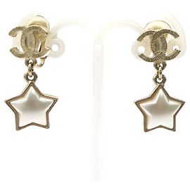 Orecchini a stella Coco Mark di Chanel D'oro Bianco sporco