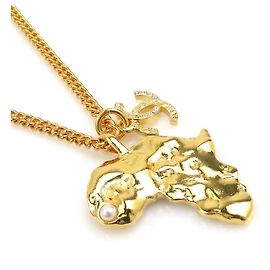 Colar de metal dourado CHANEL para mulheres Dourado