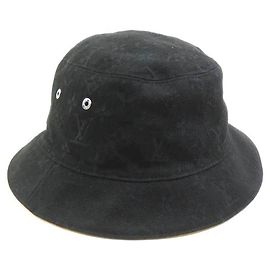 Sombrero bucket Monogram Louis Vuitton Negro Amarillo