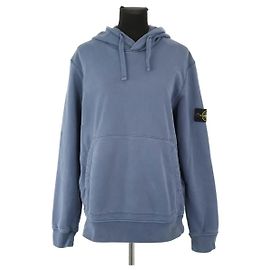 Stone Island Sweatshirt en coton bleu Bleu