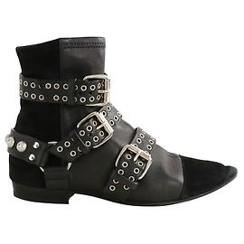 Isabel Marant Black leather boots Black