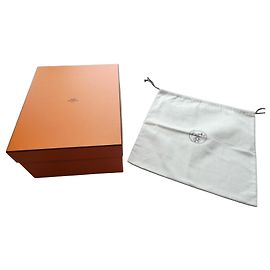 Hermès box for Hermès Birkin 30 handbag 1313 with SPN chevron canvas dustbag Orange