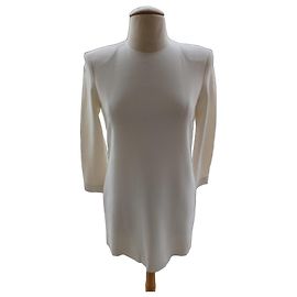 Céline Kleid cremfarben Viscose Roh