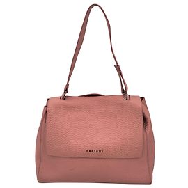 Orciani Pink Leather Medium Sveva Handbag Shoulder Bag Pink