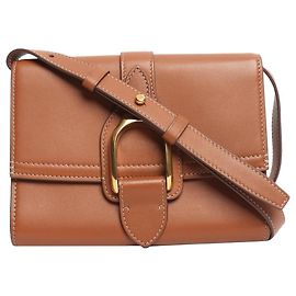 Ralph Lauren Bolsa transversal de couro marrom Marrom