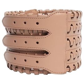 Alaïa Cinto largo tecido neutro Outro