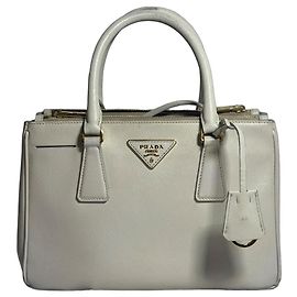 Prada Galleria Saffiano, Small Handbag White
