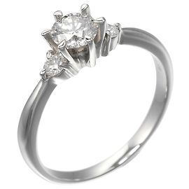 Autre Marque Pt900 Platin-Diamantring Silber