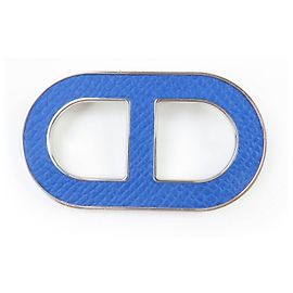 Hermès Hermes Chaine d'Ancre Leather Brooch Blue