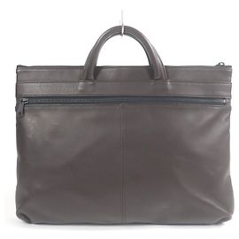 Autre Marque Porter AROUND BRIEF CASE Leather Briefcase Brown