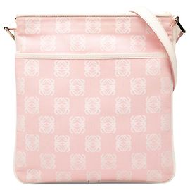 LOEWE Bolsa de lona Anagram rosa com alça transversal Rosa Outro