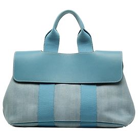 Hermès Blue Toile und Swift Valparaiso PM Blau Hellblau