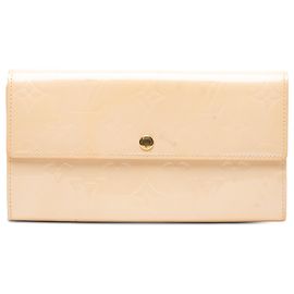 Louis Vuitton Braune Monogram Vernis Sarah Geldbörse Braun Beige