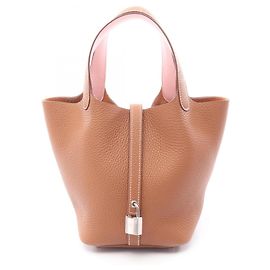 Borsa Hermès Picotin Lock PM Eclat Marrone Rosa