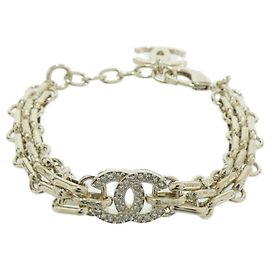 Chanel ABG086 Gold Crystal Charm Armband Golden