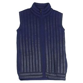 Gilet sem mangas Chanel azul marinho com efeito acolchoado Azul marinho