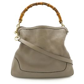 Gucci Bamboo Handbag/Shoulder Bag Grey