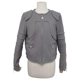 NEW LOUIS VUITTON JACKET M 40 GREY WOOL & CASHMERE BLOUSON Grey