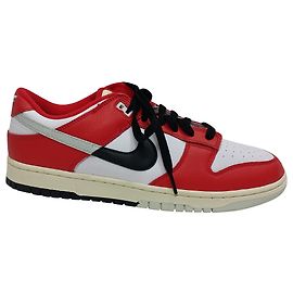 Nike Dunk Low Sneakers in Chicago Split Leather Red