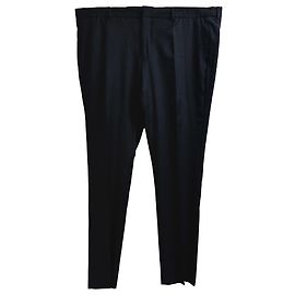 Autre Marque Mr. P. Straight-Leg Trousers in Black Wool Black