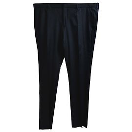 Autre Marque Pantaloni dritti Mr. P. in lana nera Nero
