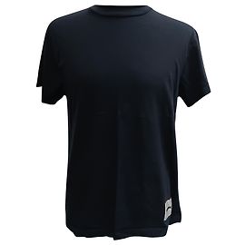 Camiseta de algodón negro con parche de logo Jil Sander Negro