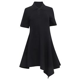 Abito Polo Mini Asimmetrico Jw Anderson in Cotone Nero Nero