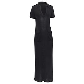 Auden Strick-Maxikleid aus schwarzer Viskose von Proenza Schouler Schwarz