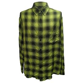 Céline Camicia a quadri Celine Homme in viscosa verde Altro