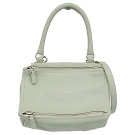 Bolsa de couro feminina Pandora Small da Givenchy, bolsa de ombro verde claro Verde