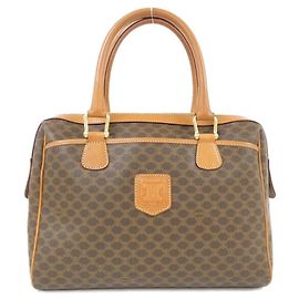 Céline Celine Coated Canvas Brown Travel Bags Brown
