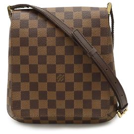 Sac à épaule Musette Salsa Damier Louis Vuitton Marron