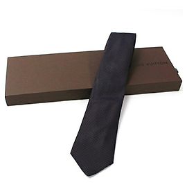 Louis Vuitton Silk Tie Damier Pattern LOUIS VUITTON Men's Black