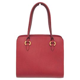 Delvaux D Charm Damen Lederhandtasche, rote Tragetasche Rot
