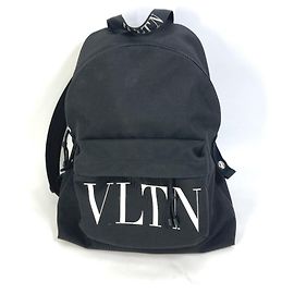 Valentino Zaino con logo VLTN in nylon, nero, per uomini Nero