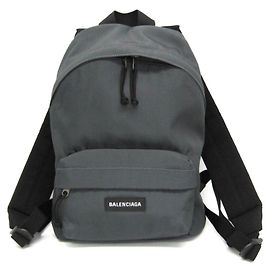 Zaino Explorer S Balenciaga per uomini e donne, zaino in nylon nero e grigio Nero