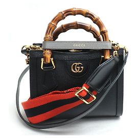 Borsa a spalla Tote Diana Gucci Nera Donna Nero